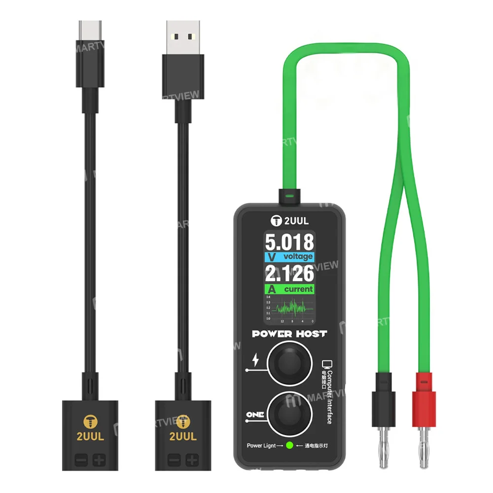 2uul PW15 Güç Kaynağı Amper-Voltaj Ölçer (Dijital Ekranlı Telefon Tamir Güç Kutusu)