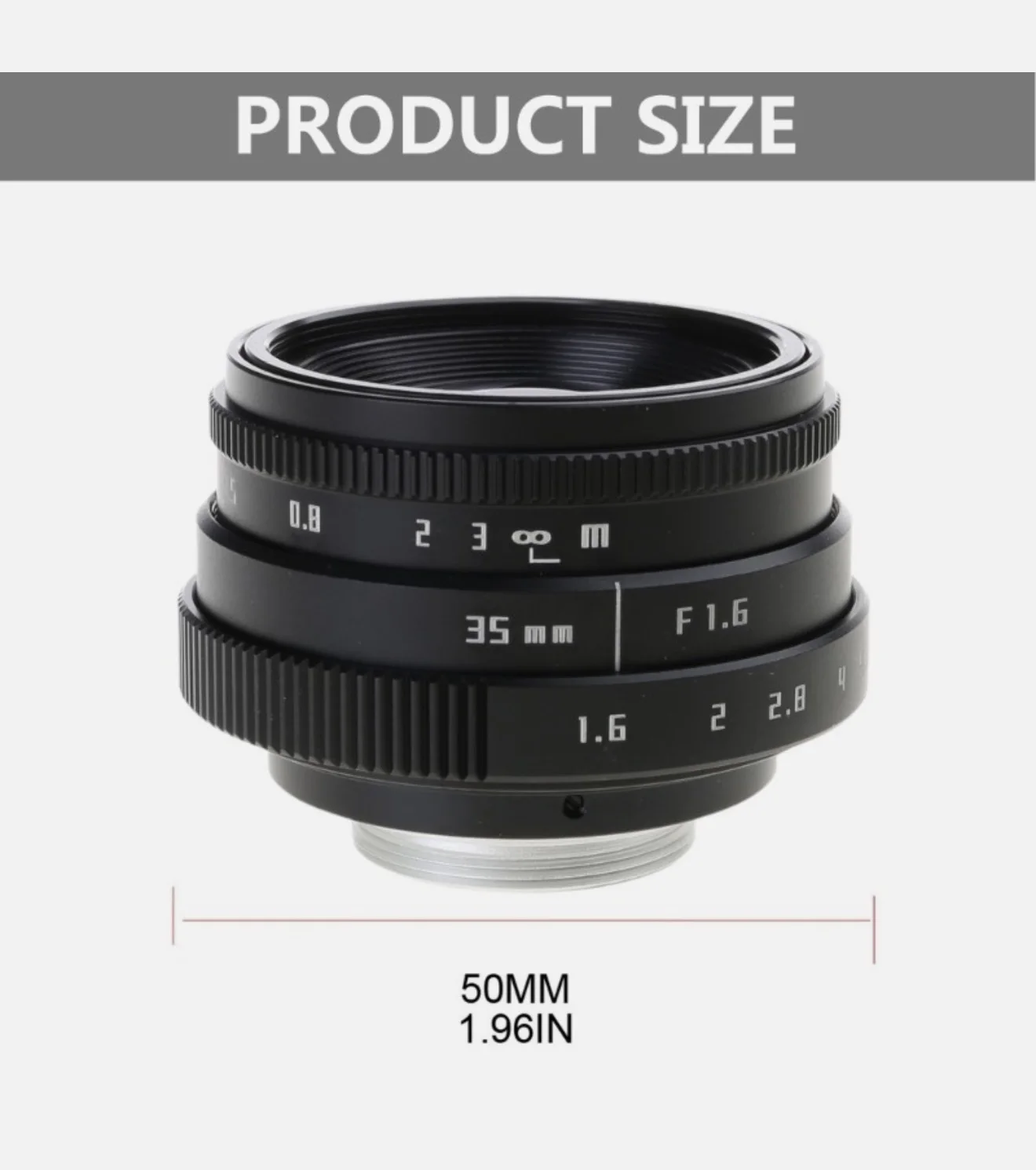 35MM F1.6 CCTV LENS SİYAH