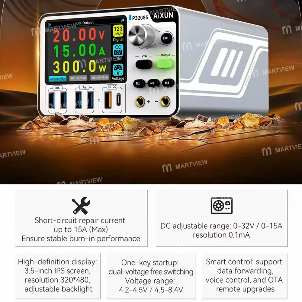 Aixun P3208S 32V / 15A Çok Fonksiyonlu Akıllı Ayarlanabilir Regüleli Güç Kaynağı