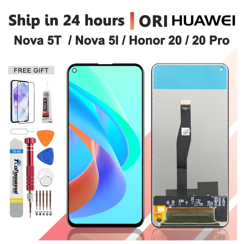 Honor Nova 5i Çıtalı Ekran Dokunmatik Siyah Orijinal