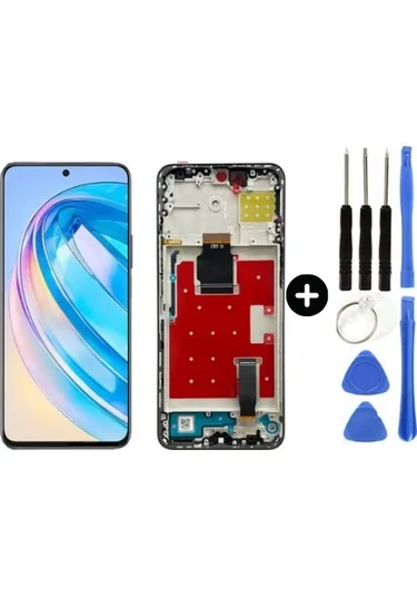 Honor X8a Çıtalı Ekran Dokunmatik Siyah SOFT OLED Kalite Ekran