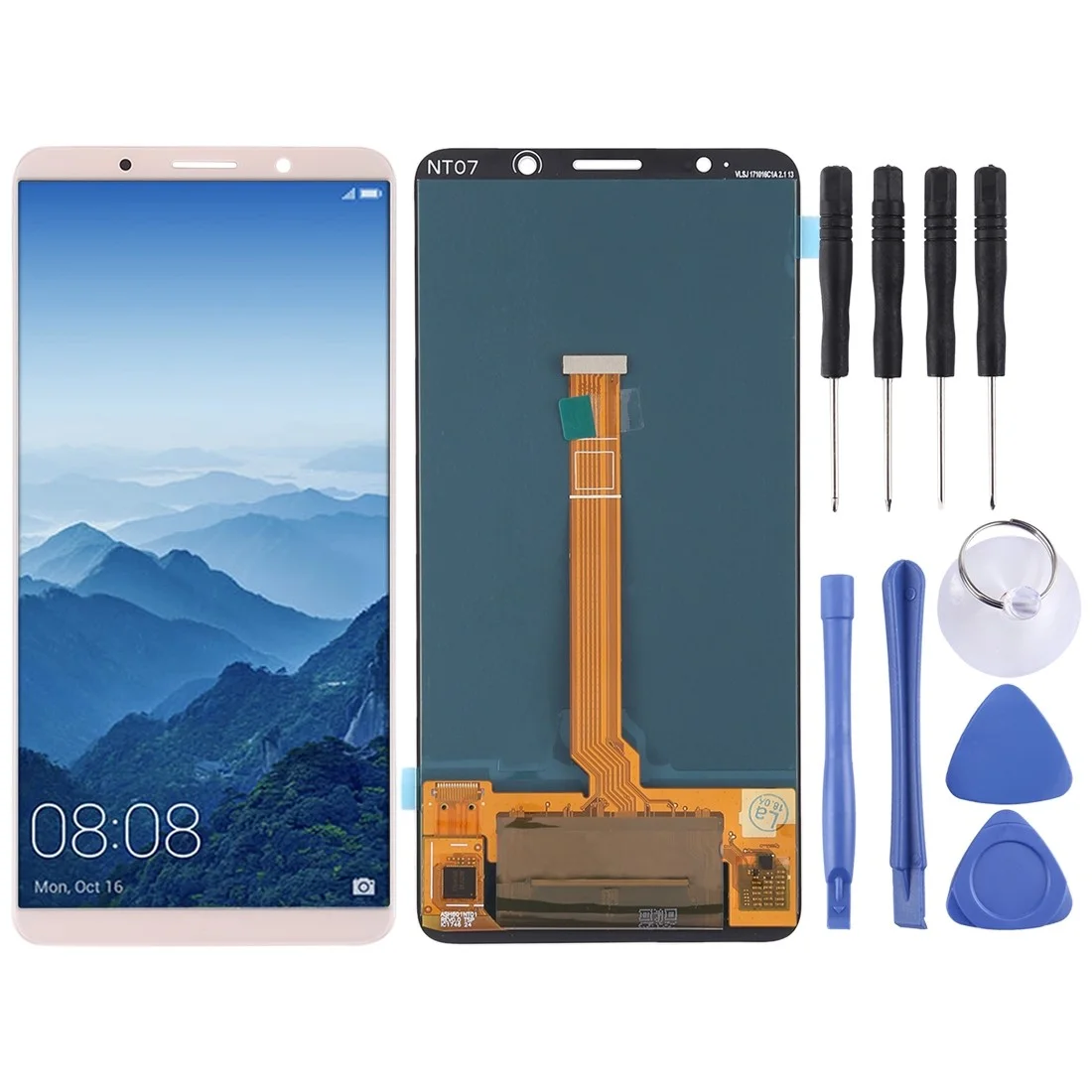 Huawei Mate 10 Ekran Dokunmatik Siyah Orijinal Çıtasız Ürün (Çerçevesiz)