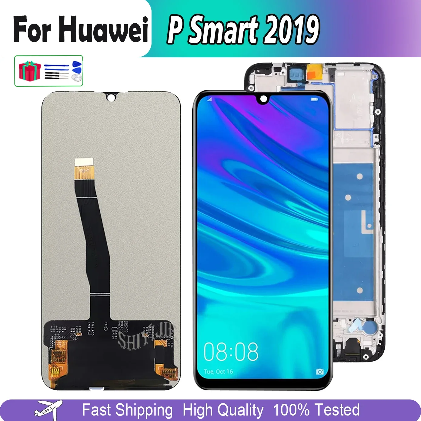 Huawei P Smartart 2019 Ekran Dokunmatik Orijinal Çıtasız Ürün (Çerçevesiz)
