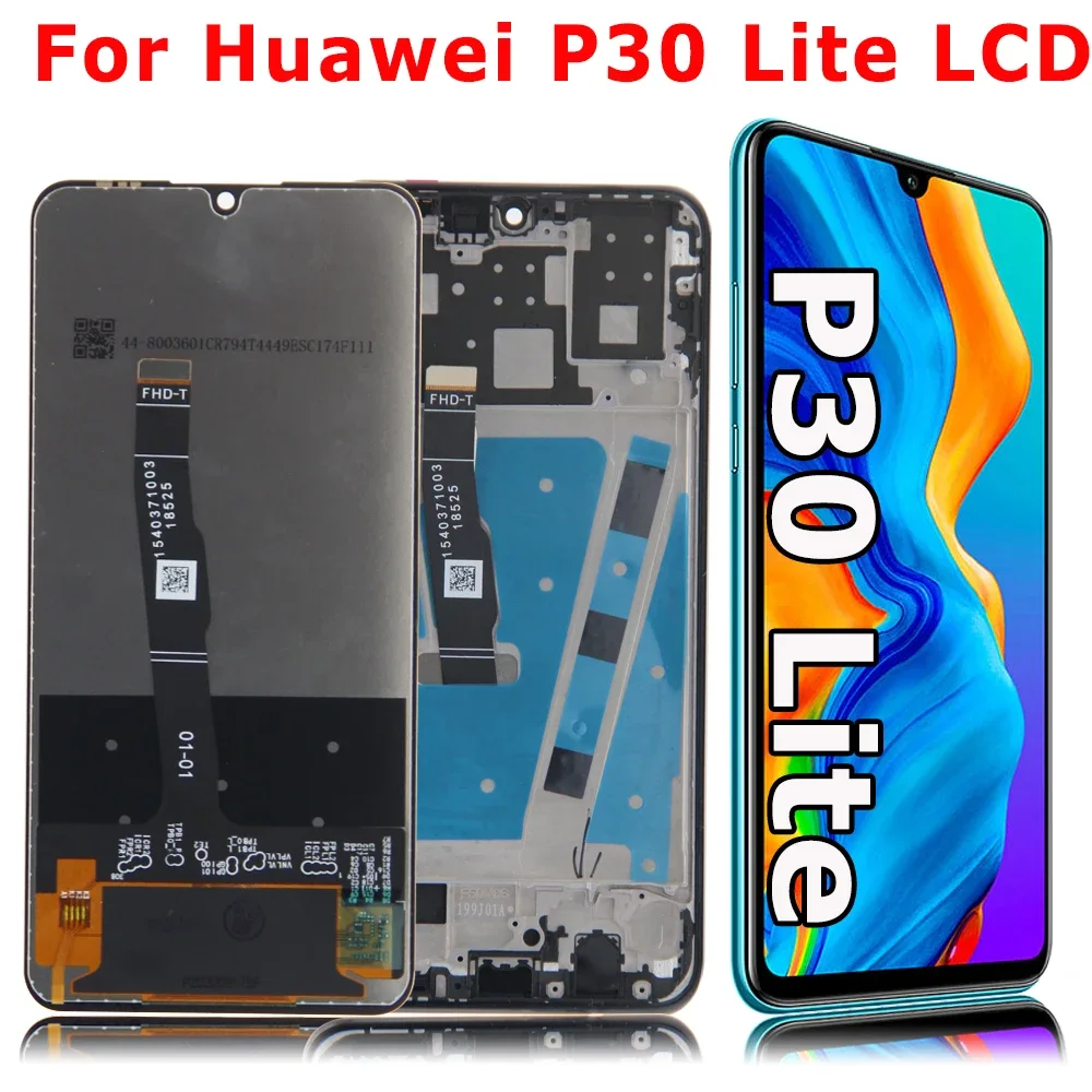 Huawei P30 Lite Ekran Dokunmatik A Plus Kalite Ürün/COG Çıtasız (Çerçevesiz)