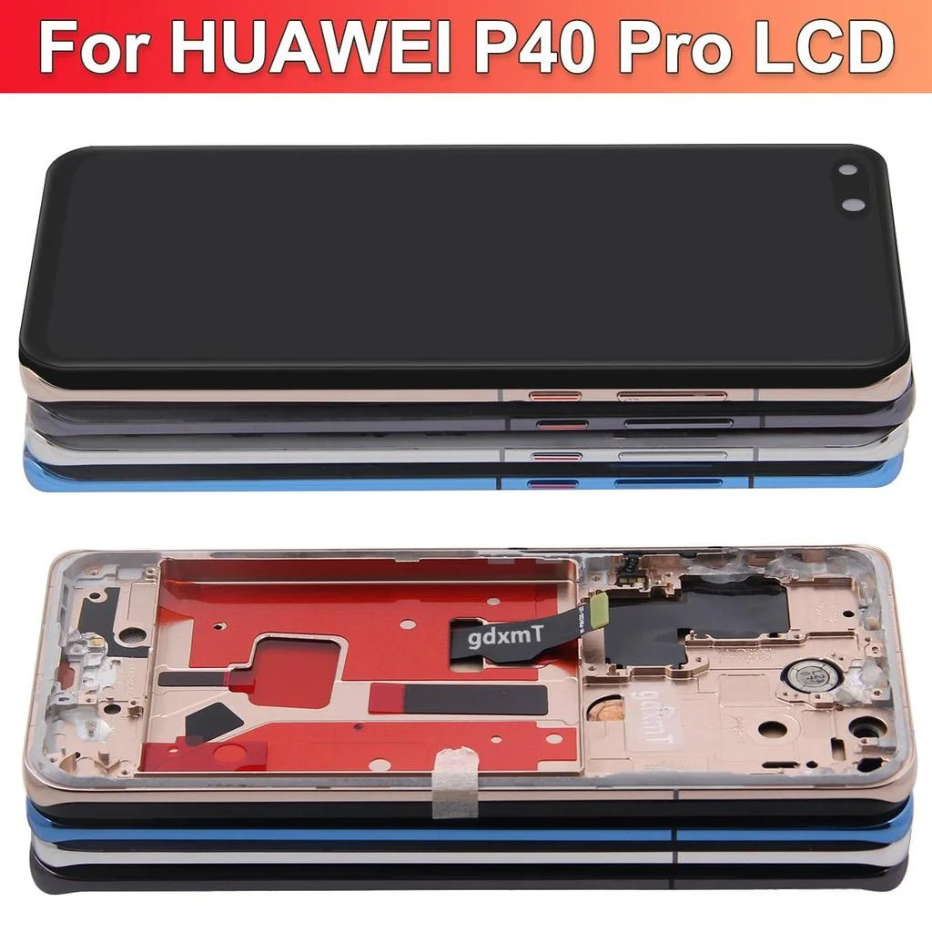Huawei P40 Pro Çıtalı Ekran Dokunmatik Silver SOFT OLED Kalite Ekran