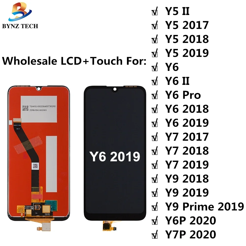 Huawei Y6-2019 Ekran Dokunmatik Orijinal Çıtasız Ürün (Çerçevesiz)