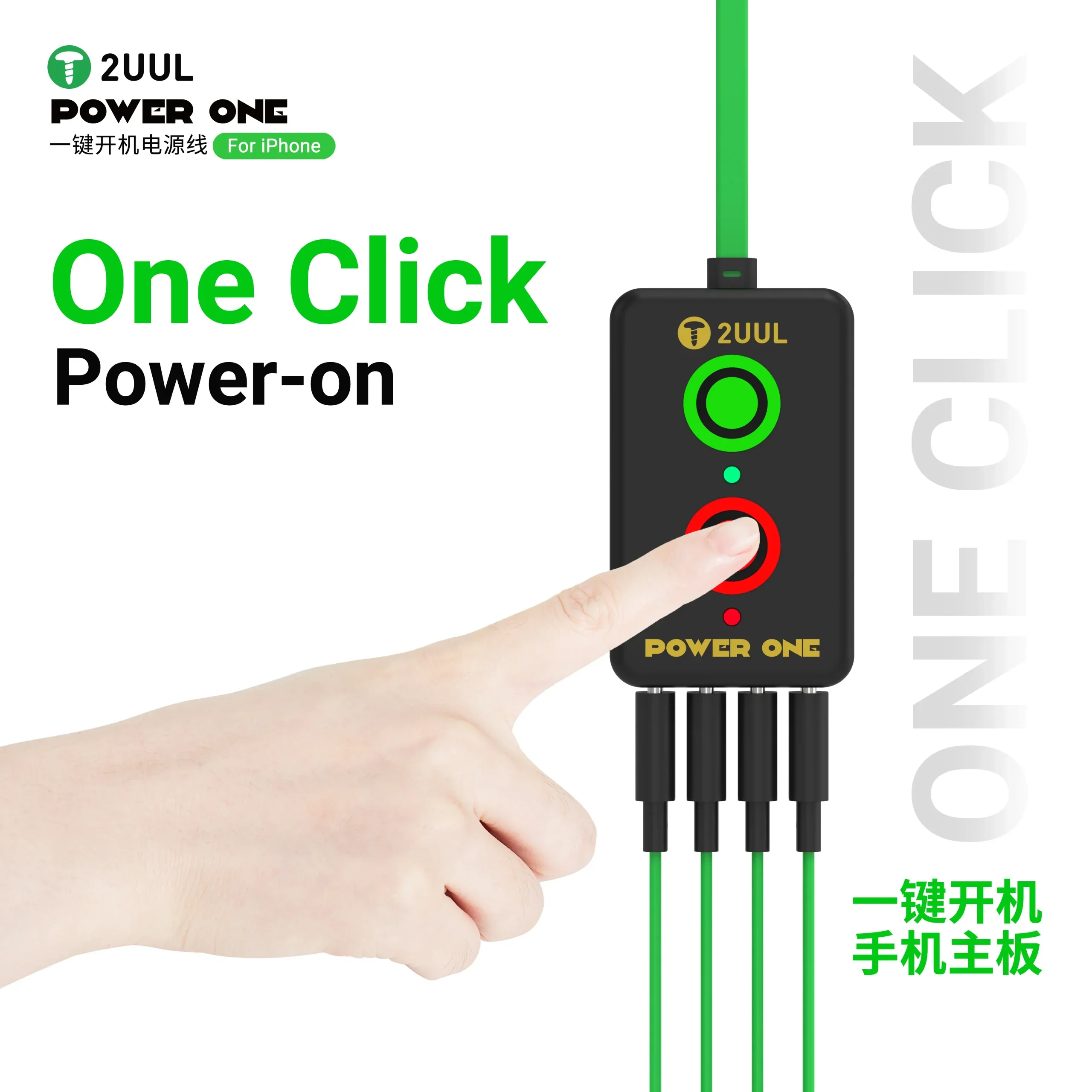 iPhone 12-16PM Tek Tıklamalı Güç Kablosu için 2UUL PW09 Power One