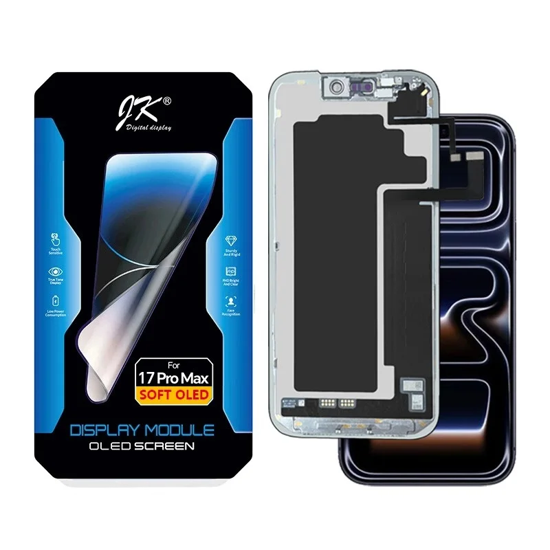 İphone 17 Pro Max Ekran Dokunmatik DİAGNOS SOFT OLED Kalite Ekran Parlaklık 900+ Nit Premium Kalite