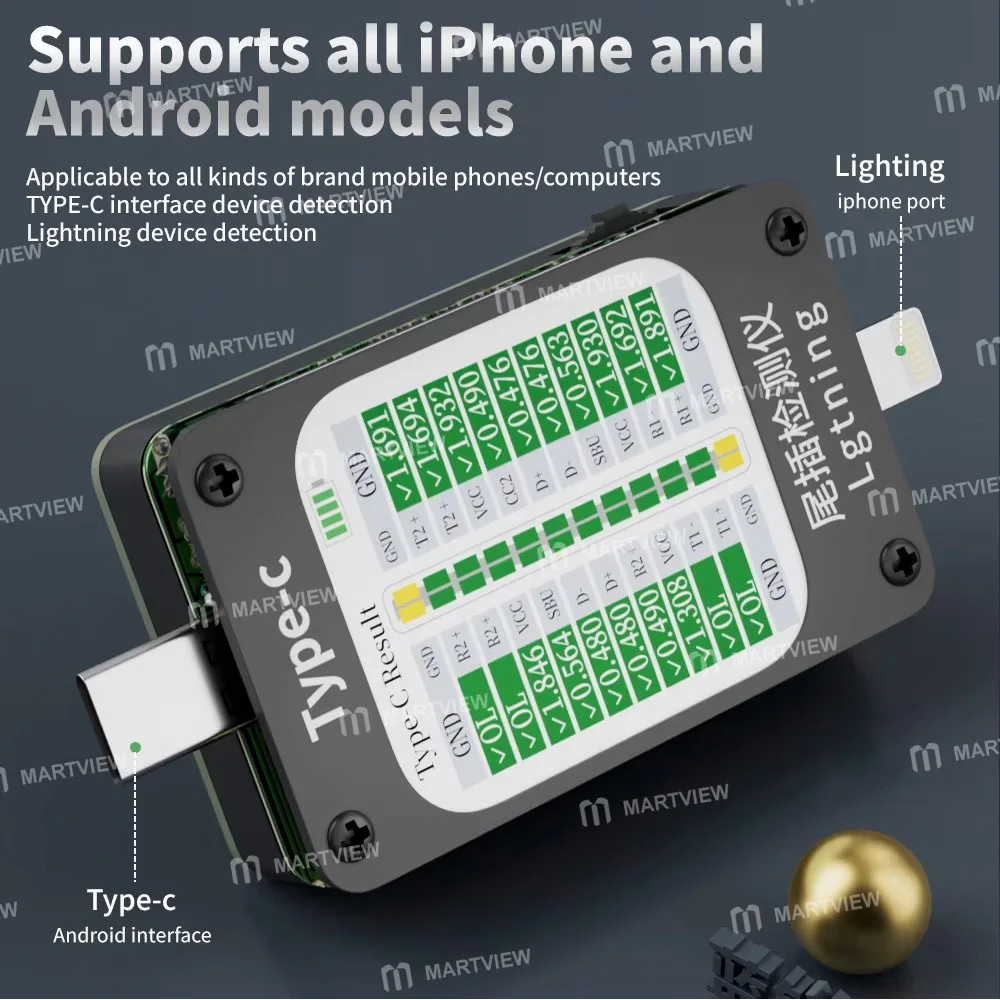 Lanrui SE-II Lightning / Type-C Dedektörü (iPhone ve Android Telefonlar için)