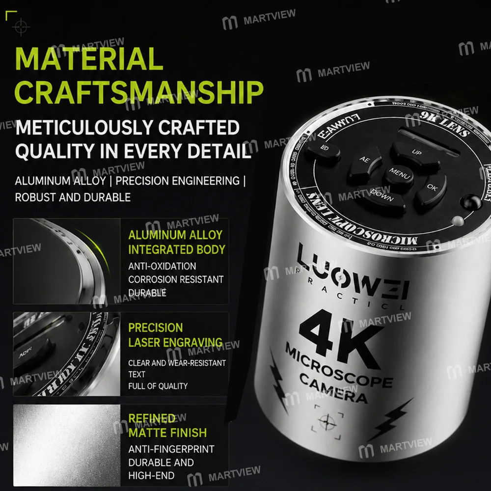 Luowei LW-GK41 Endüstriyel Sınıf 4K Ultra HD Mikroskop Kamerası, Trinoküler Stereo Mikroskoplar için