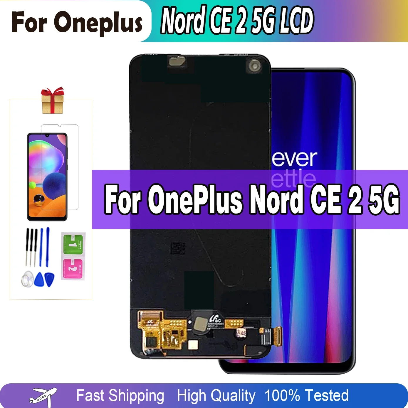 One Plus Nord Ce2 Ekran Dokunmatik A Plus Kalite Ürün/INCELL Çıtasız (Çerçevesiz)
