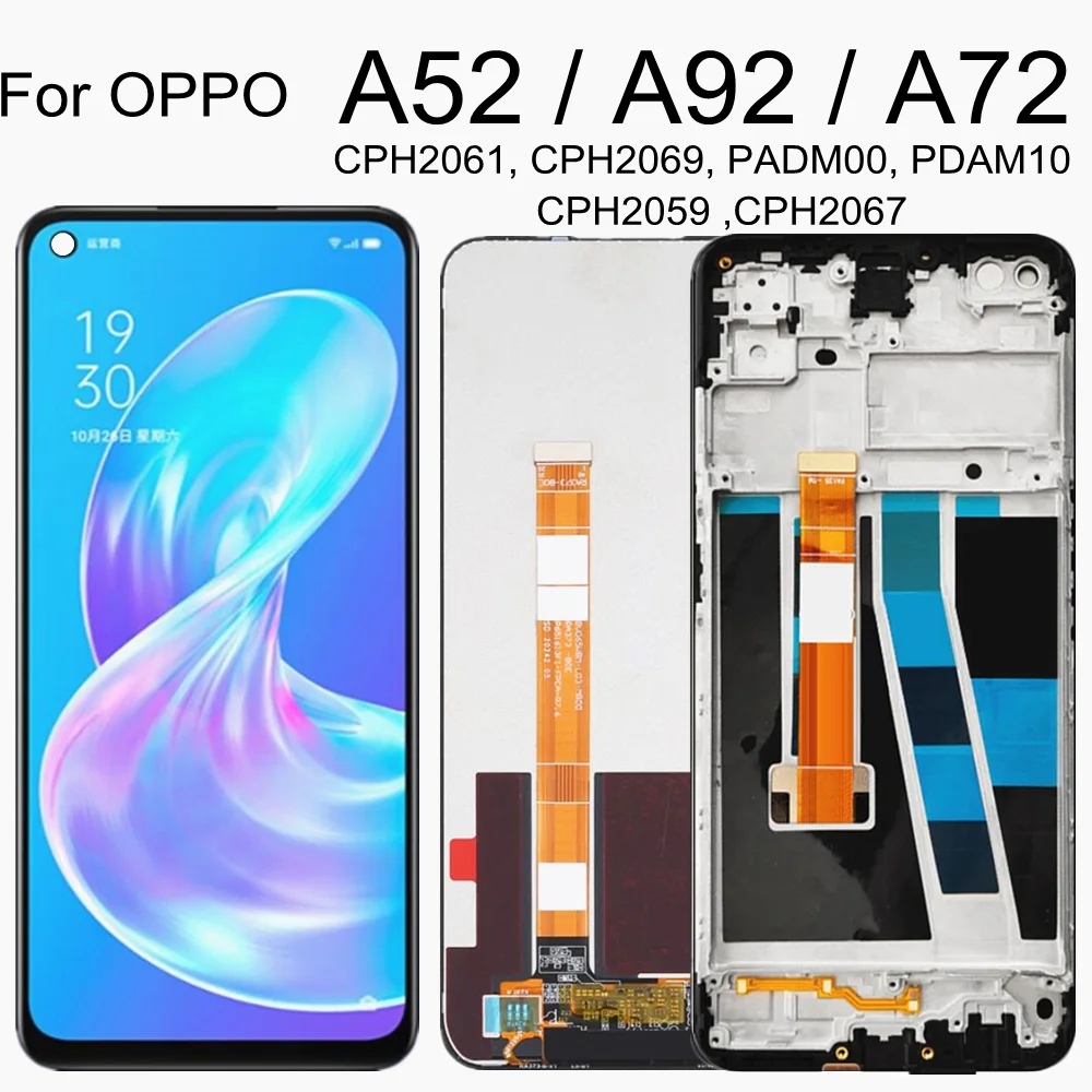 Oppo A72 2020 Ekran Dokunmatik Orijinal Çıtasız Ürün (Çerçevesiz)