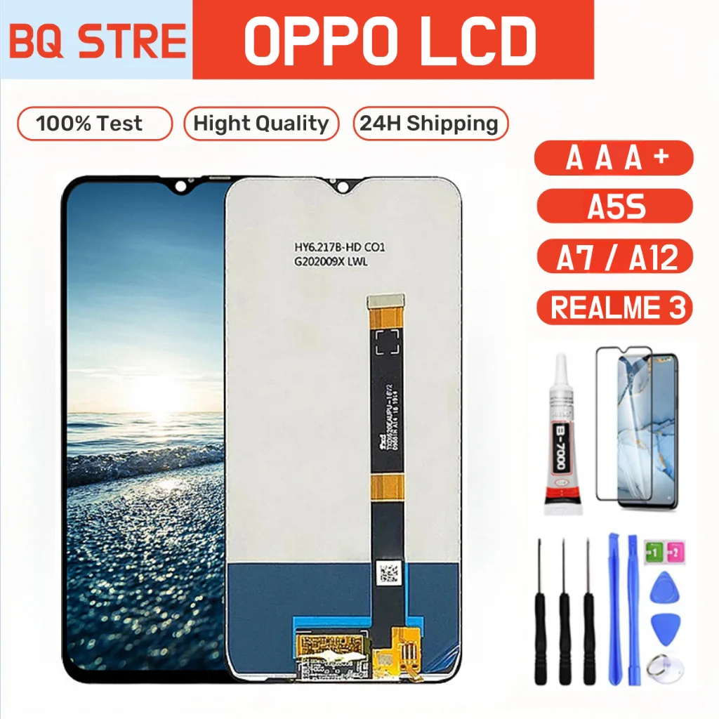 Oppo Realme 3 Ekran Dokunmatik Orijinal Çıtasız Ürün (Çerçevesiz)