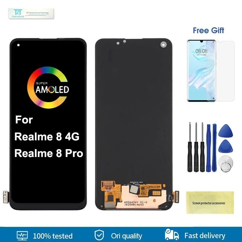 Oppo Realme 8 Pro 4G Ekran Dokunmatik A Plus Kalite Ürün/iNCELL 04 VER Çıtasız (Çerçevesiz)
