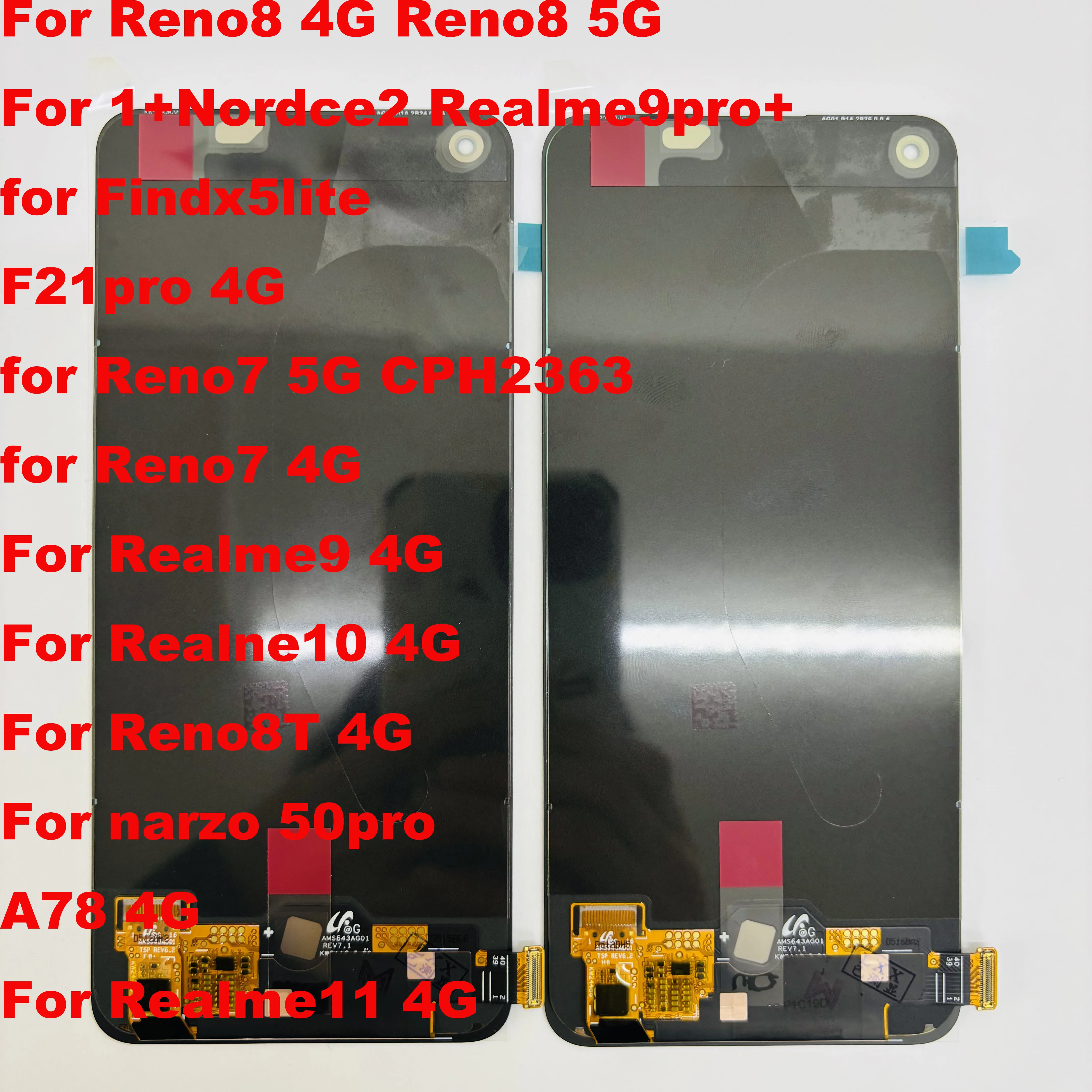 Oppo Realme 9 Pro Plus 4G Ekran Dokunmatik OLED Çıtasız (Çerçevesiz)