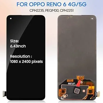 Oppo Reno 6 4G Ekran Dokunmatik A Plus Kalite Ürün/iNCELL Çıtasız (Çerçevesiz)