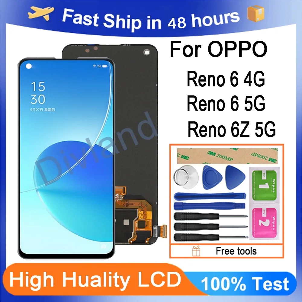 Oppo Reno 6 5G Ekran Dokunmatik OLED Çıtasız (Çerçevesiz)