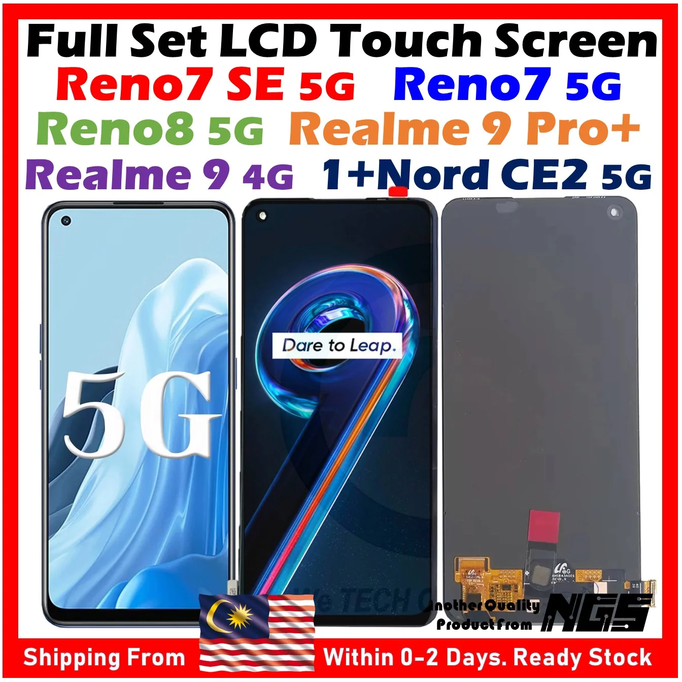 Oppo Reno 8 SE Ekran Dokunmatik OLED Çıtasız (Çerçevesiz)