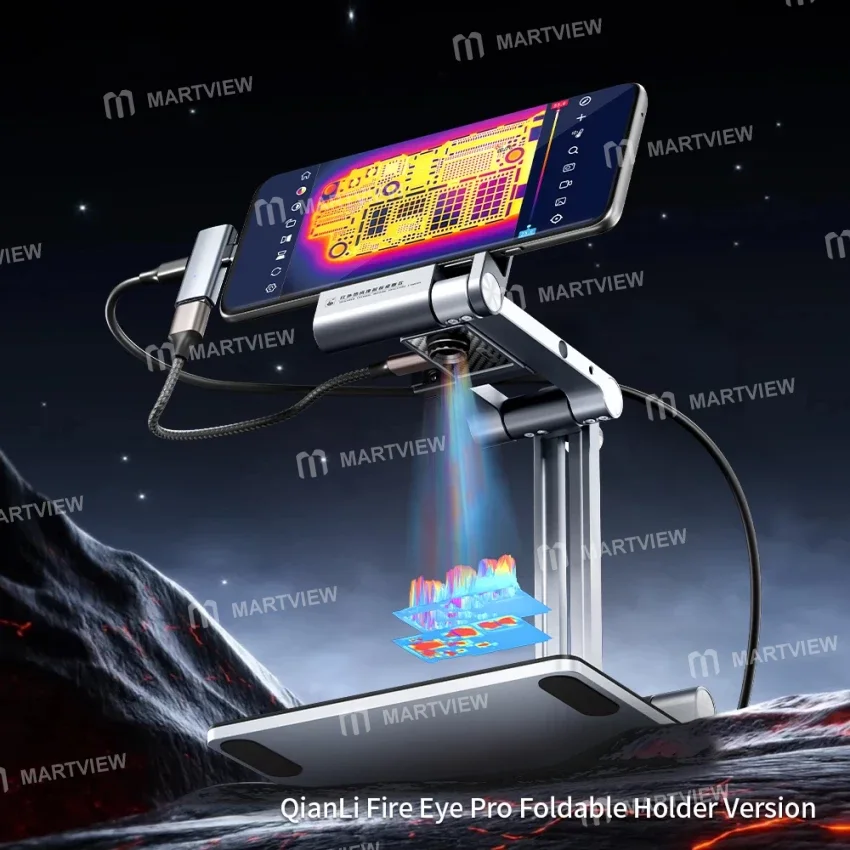 QianLi Fire Eye Pro Katlanabilir Tutucu Versiyonu Anakart Arıza Teşhisi için Kızılötesi Termal Kamera