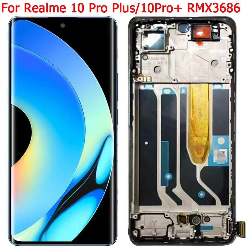Realme 10 Pro Plus Ekran Dokunmatik SOFT OLED Kalite Ekran Çıtasız (Çerçevesiz)