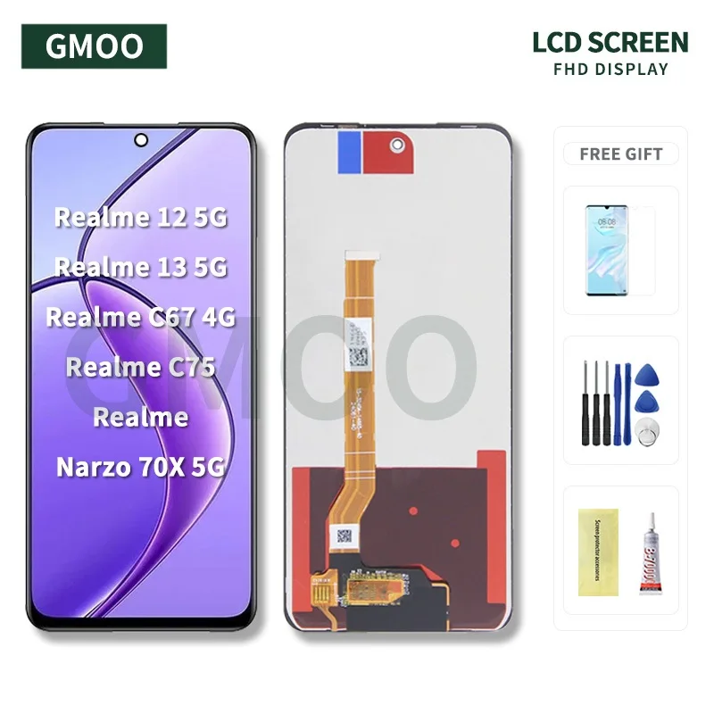 Realme 13 4G Ekran Dokunmatik OLED FK03 Çıtasız (Çerçevesiz)
