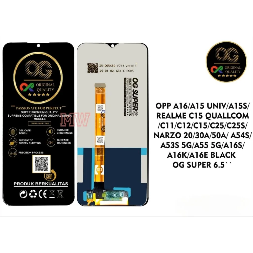 Realme A15s Ekran Dokunmatik Orijinal Çıtasız Ürün (Çerçevesiz)