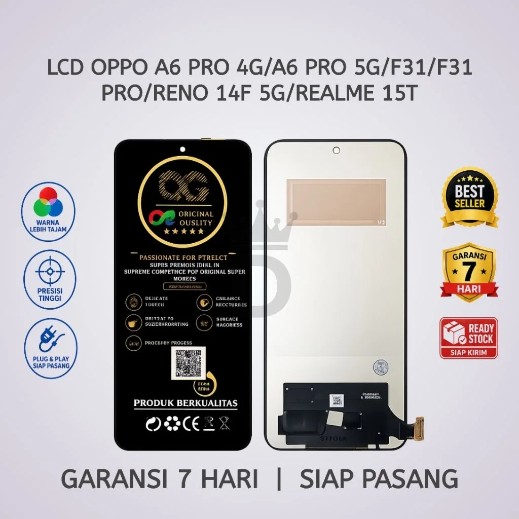 Realme A6 Pro 5G Ekran Dokunmatik Orijinal Çıtasız Ürün (Çerçevesiz)