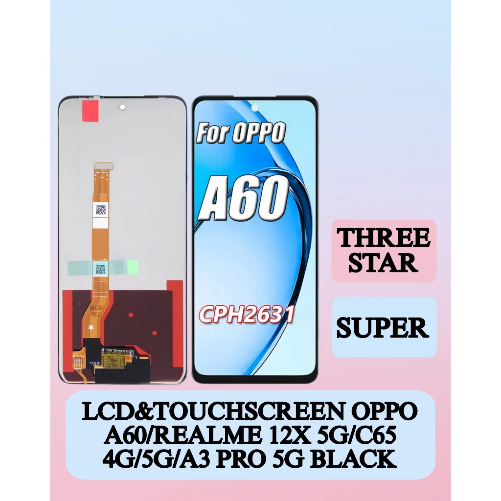 Realme A60 Ekran Dokunmatik Orijinal Çıtasız Ürün (Çerçevesiz)