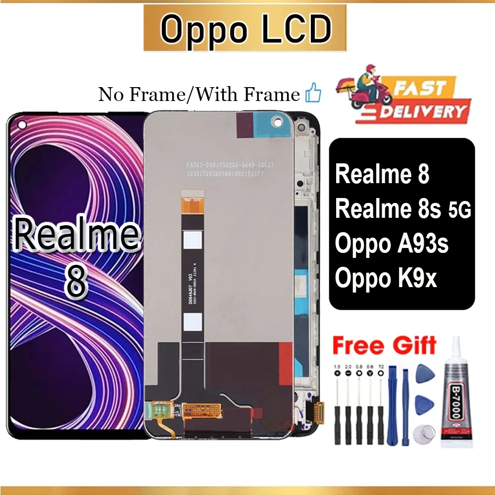 Realme K9x Ekran Dokunmatik Orijinal Çıtasız Ürün (Çerçevesiz)