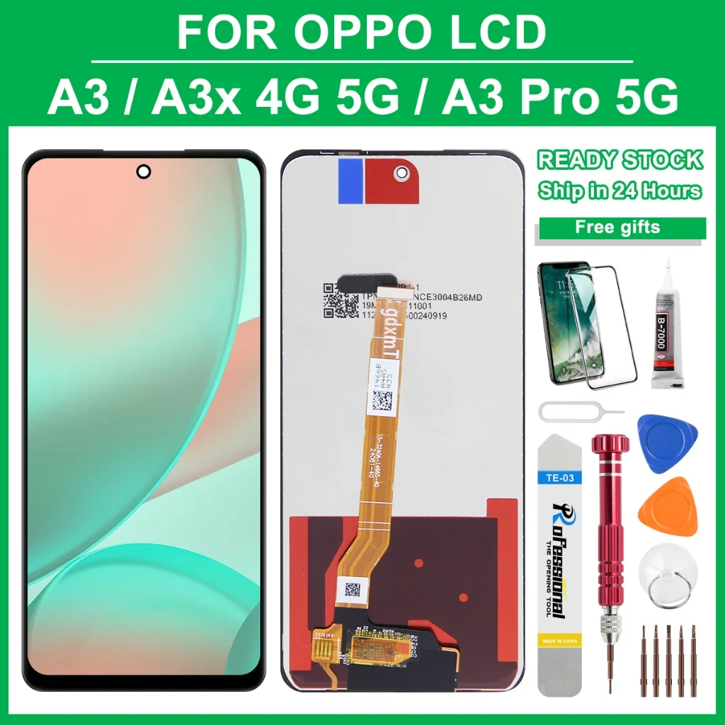 Realme Op A3 Ekran Dokunmatik Orijinal Çıtasız Ürün (Çerçevesiz)