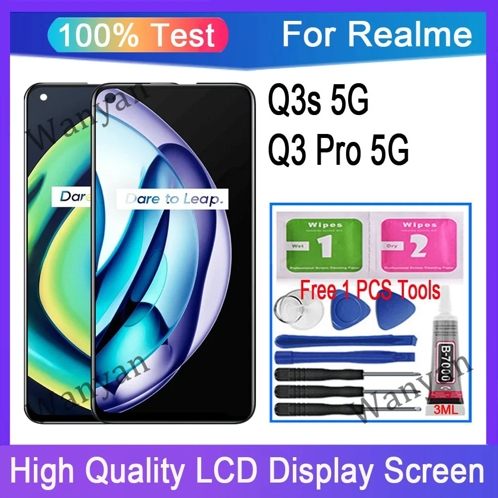 Realme Q3 Pro Çıtalı Ekran Dokunmatik Siyah OLED