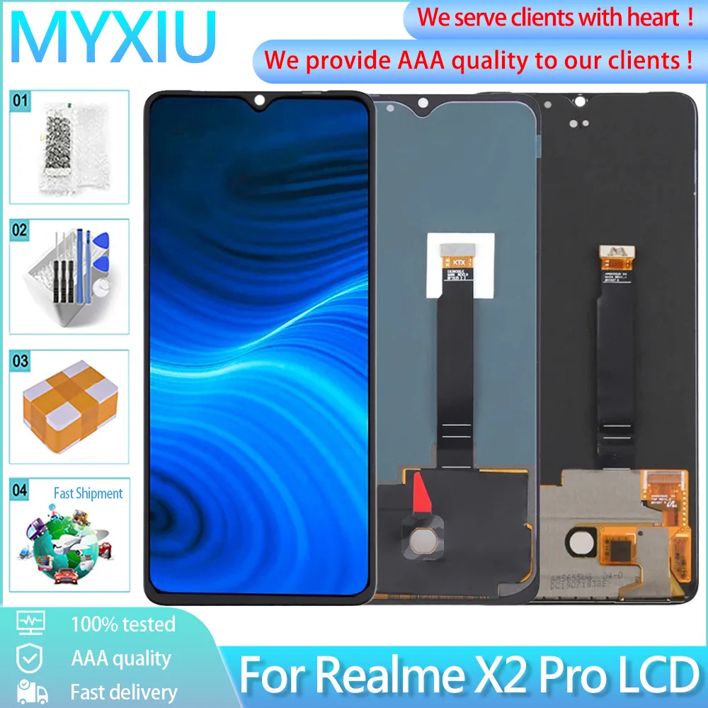 Realme X2 Pro Ekran Dokunmatik OLED Çıtasız (Çerçevesiz)