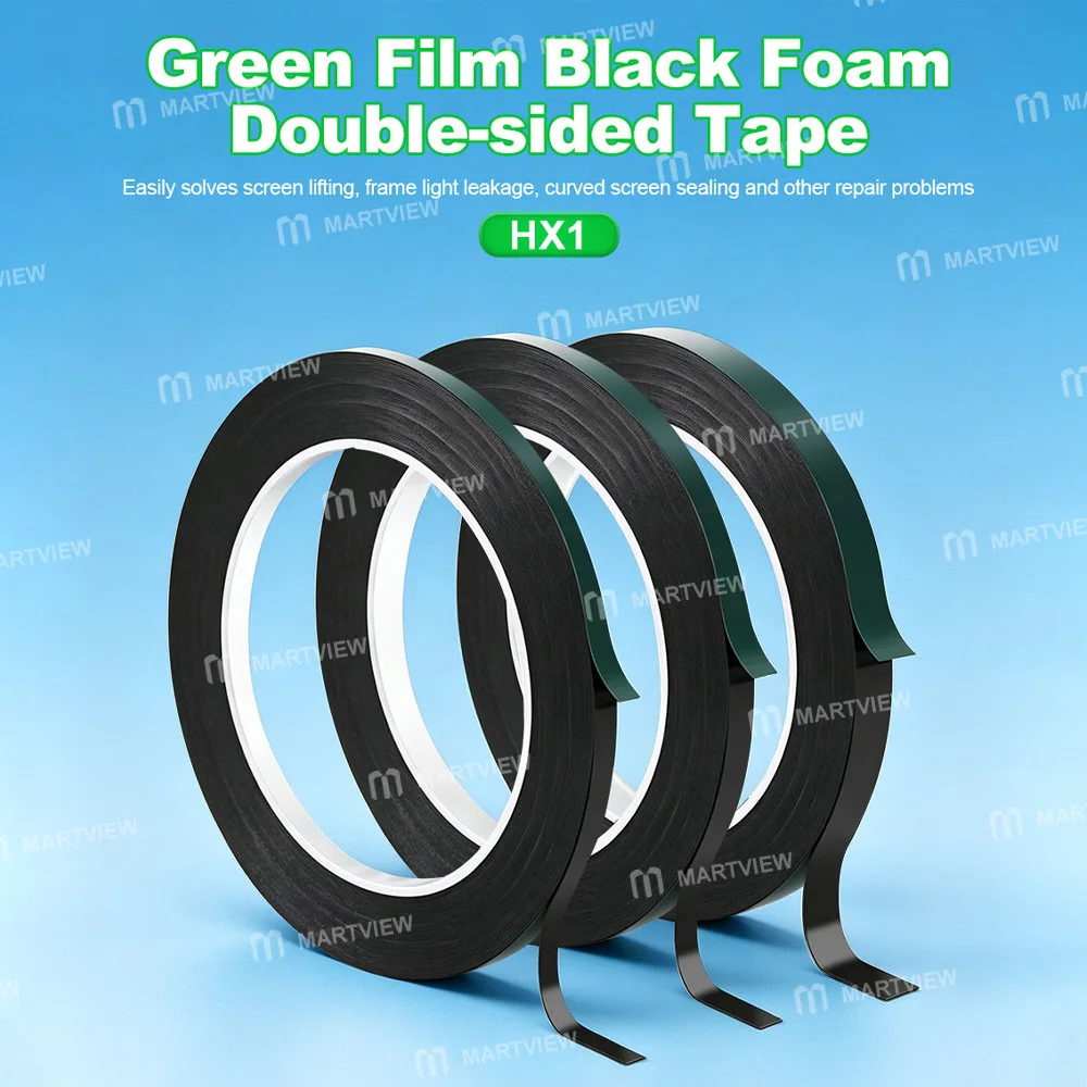 Relife HX1 5mm 10 Metre Yeşil Film Siyah Köpük Çift Taraflı Bant Cep Telefonu Ekranı Onarımı İçin – 5 Adet