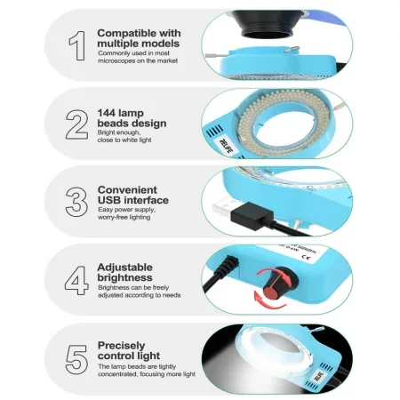 Relife RL-033M 144 Ledli Yüksek Parlaklık Ayarlanabilir Mikroskop Işığı