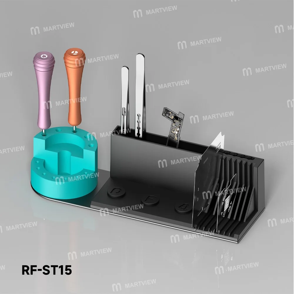 RF4 RF-ST15 Çok Fonksiyonlu Döner Cımbız / Tornavida Saklama Rafı, Şablon Saklama Fonksiyonu ile Birlikte