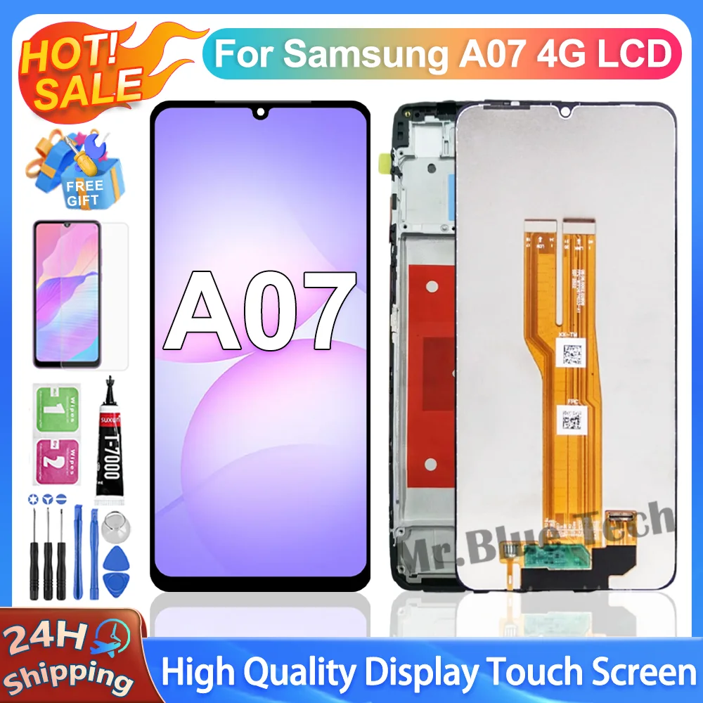 Samsung A07 4G Çıtalı Ekran Dokunmatik Orijinal
