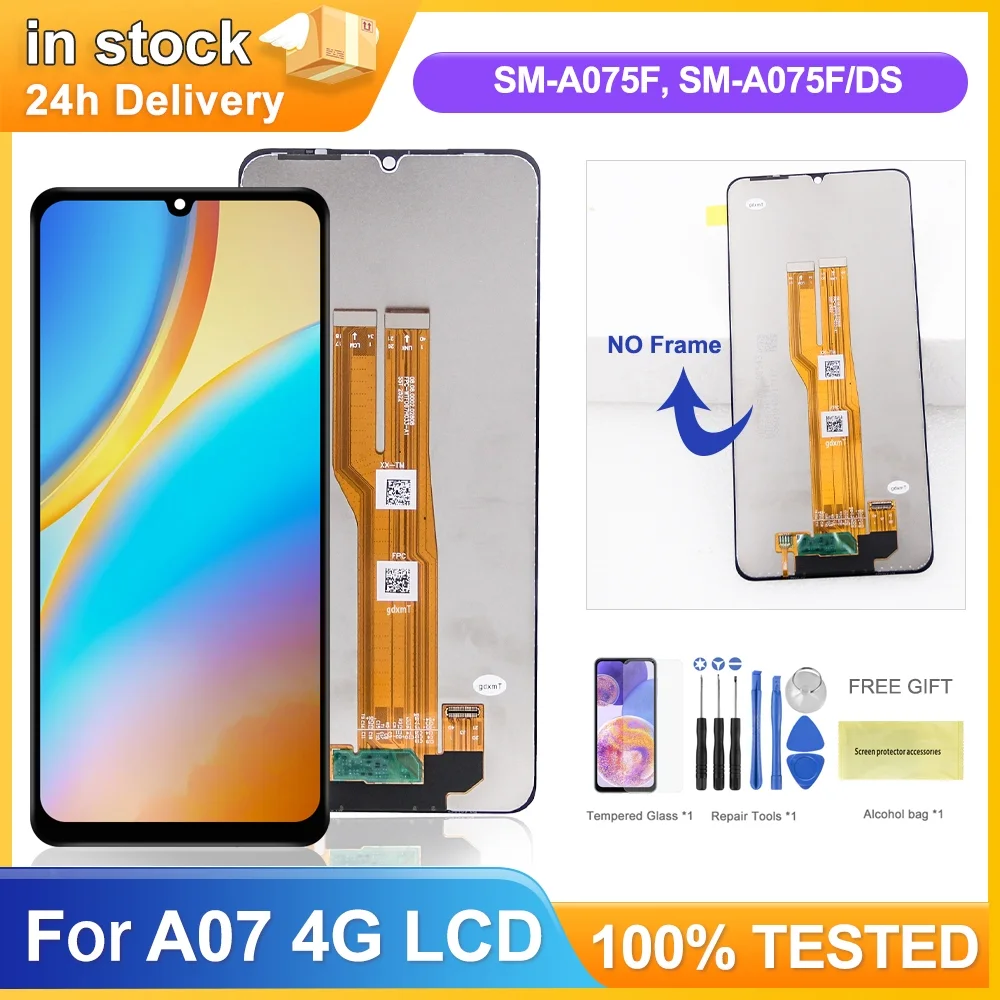 Samsung A07 4G Ekran Dokunmatik Orijinal Çıtasız Ürün (Çerçevesiz)