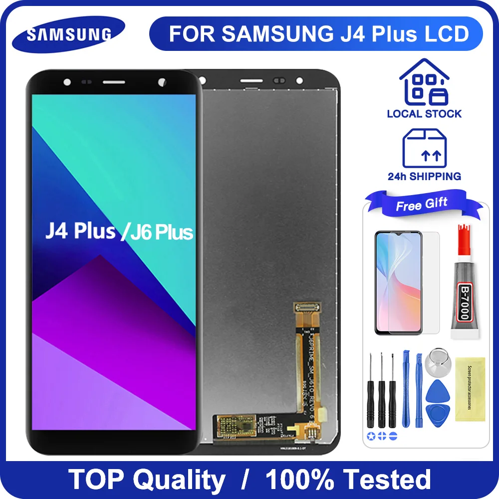 Samsung J4 Plus Ekran Dokunmatik Orijinal Çıtasız Ürün (Çerçevesiz)