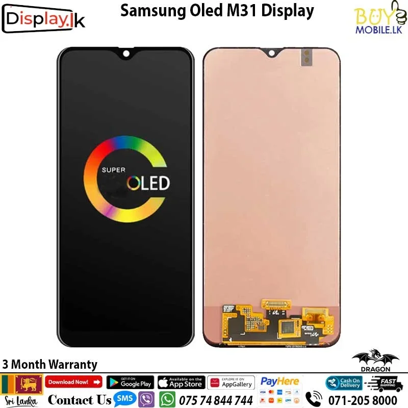 Samsung M31 Çıtalı Ekran Dokunmatik OLED