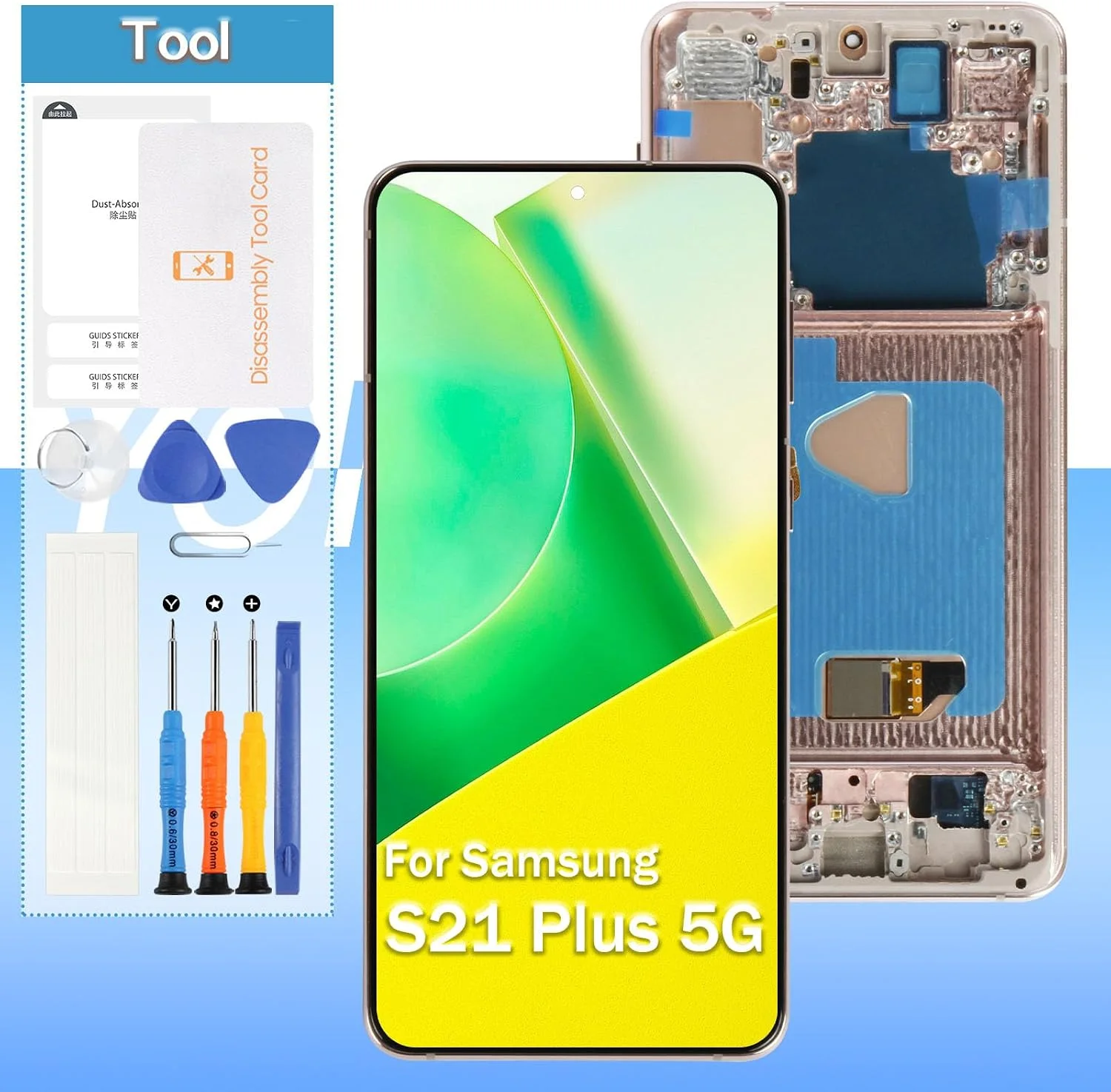 Samsung S21 Plus Çıtalı Ekran Dokunmatik Gold OLED