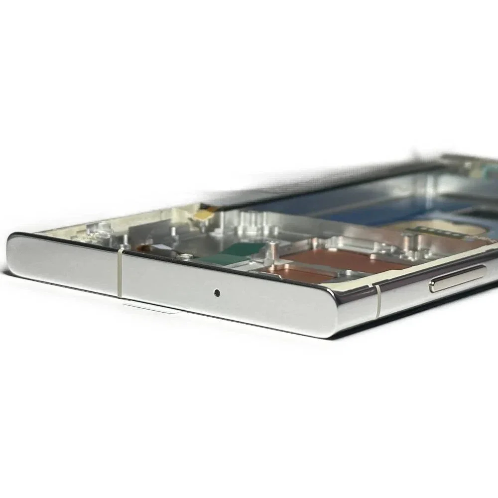 Samsung S23 Ultra Çıtalı Ekran Dokunmatik Silver SOFT OLED Kalite Ekran