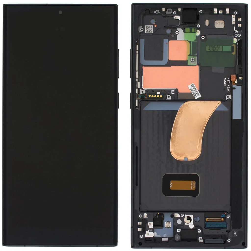 Samsung S23 Ultra Çıtalı Ekran Dokunmatik Siyah A Plus Kalite Ürün