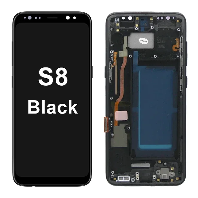 Samsung S8 Plus Çıtalı Ekran Dokunmatik Siyah A Plus Kalite Ürün