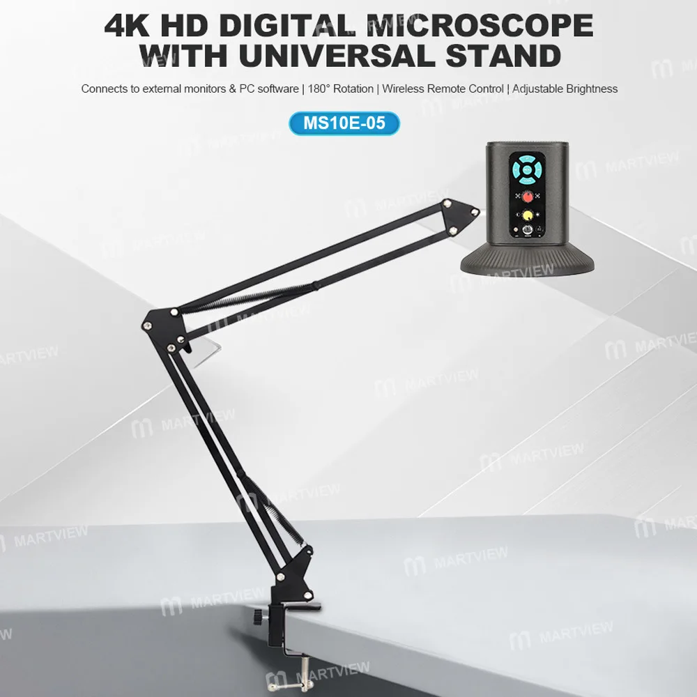 Sunshine MS10E-05 4K HD Dijital Mikroskop, Anakart PCB Onarımı için Üniversal Standlı