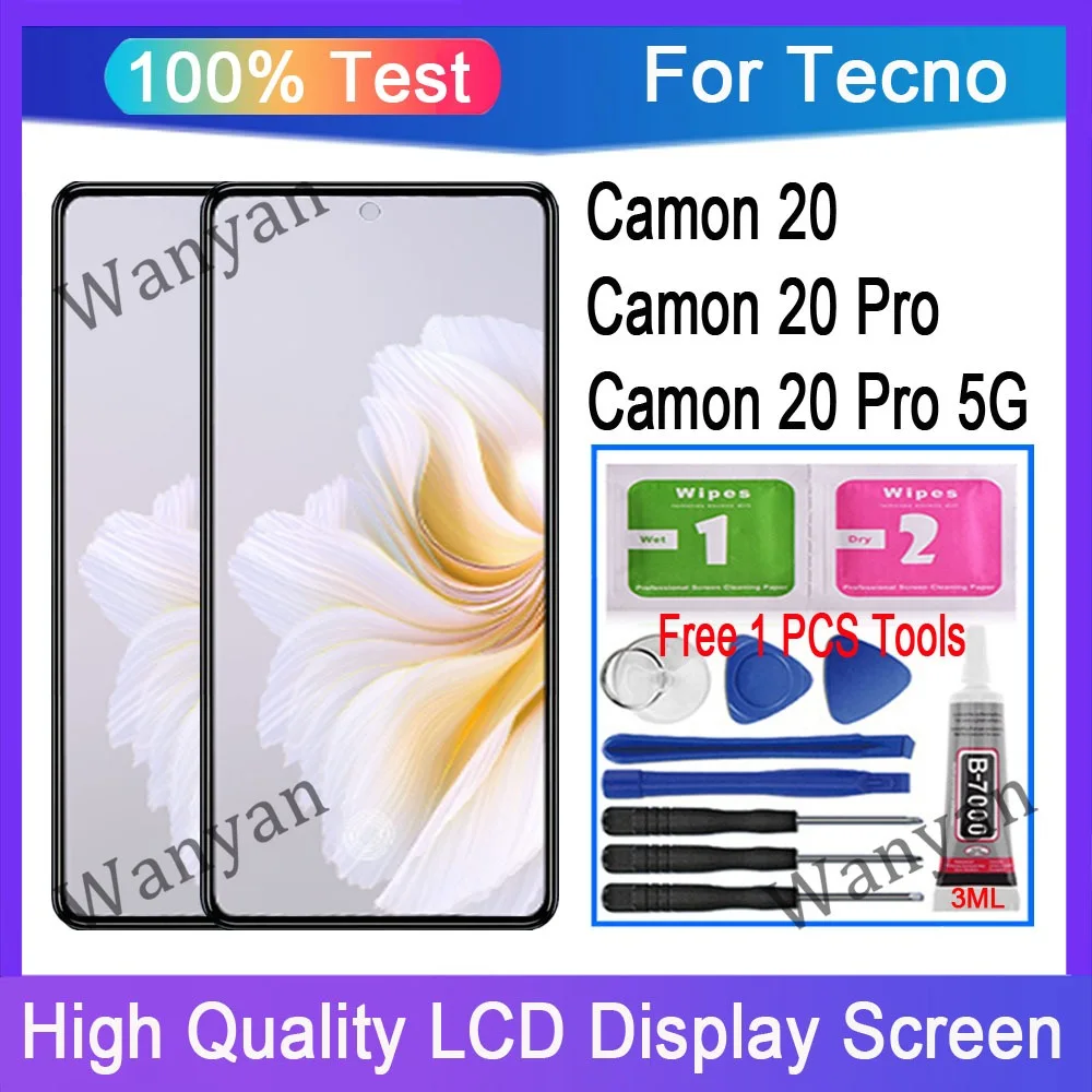 Tecno Camon 20 Ekran Dokunmatik SOFT OLED Kalite Ekran Çıtasız (Çerçevesiz)