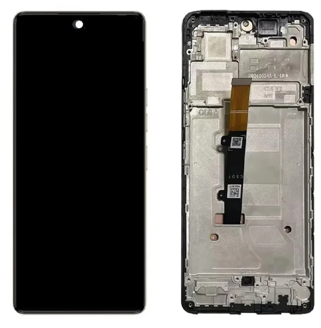 Tecno Camon 30S Çıtalı Ekran Dokunmatik Siyah SOFT OLED Kalite Ekran