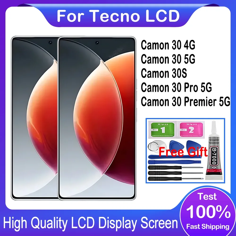 Tecno Camon 30S Pro Ekran Dokunmatik SOFT OLED Kalite Ekran Çıtasız (Çerçevesiz)