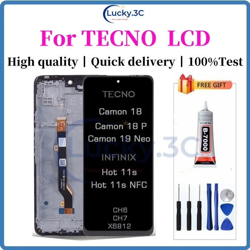 Tecno Hot 11S Nfc Ekran Dokunmatik Orijinal Çıtasız Ürün (Çerçevesiz)