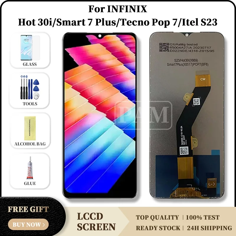 Tecno Hot 30i Ekran Dokunmatik Orijinal Çıtasız Ürün (Çerçevesiz)