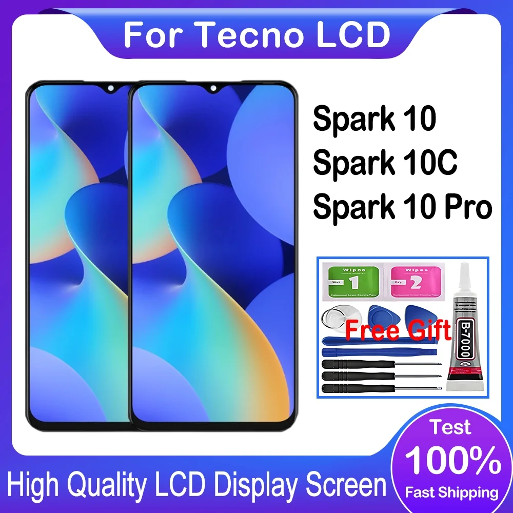 Tecno Spark 10 4G Ekran Dokunmatik Orijinal Çıtasız Ürün (Çerçevesiz)